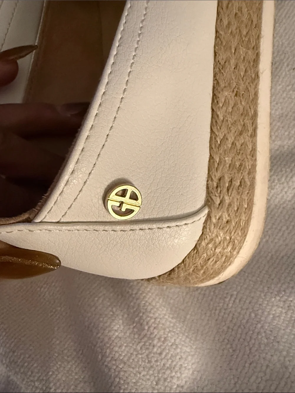 Giani Bernini Cream Espadrille Slip-On Flats